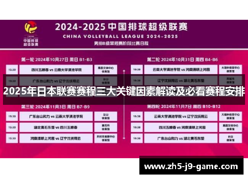 2025年日本联赛赛程三大关键因素解读及必看赛程安排 2025年日本联赛赛程三大关键因素解读及必看赛程安排